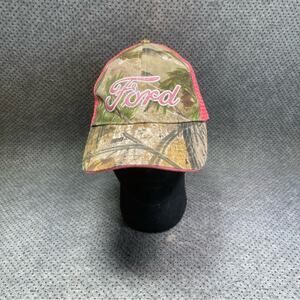 Ford Pink Camo Trucker Mesh Hat One Size Women’s
